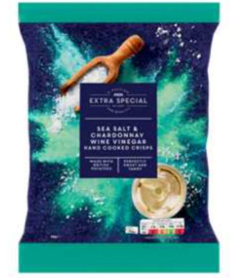 Allergen Alert ASDA Extra Special Sea Salt & Chardonnay Wine Vinegar Hand Cooked Crisps 150g